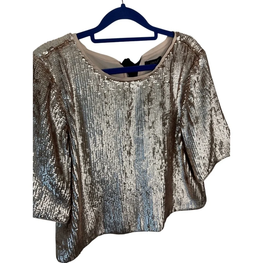 J. Crew Bianca Sequin Tie-Back Top‎